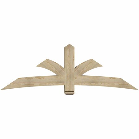 Ekena Millwork Davenport Rough Sawn Timber Gable Bracket, Douglas Fir, 84"W x 28"H x 6"D x 6"F, 8/12 Pitch GBW084X28X0606DAV00RDF
